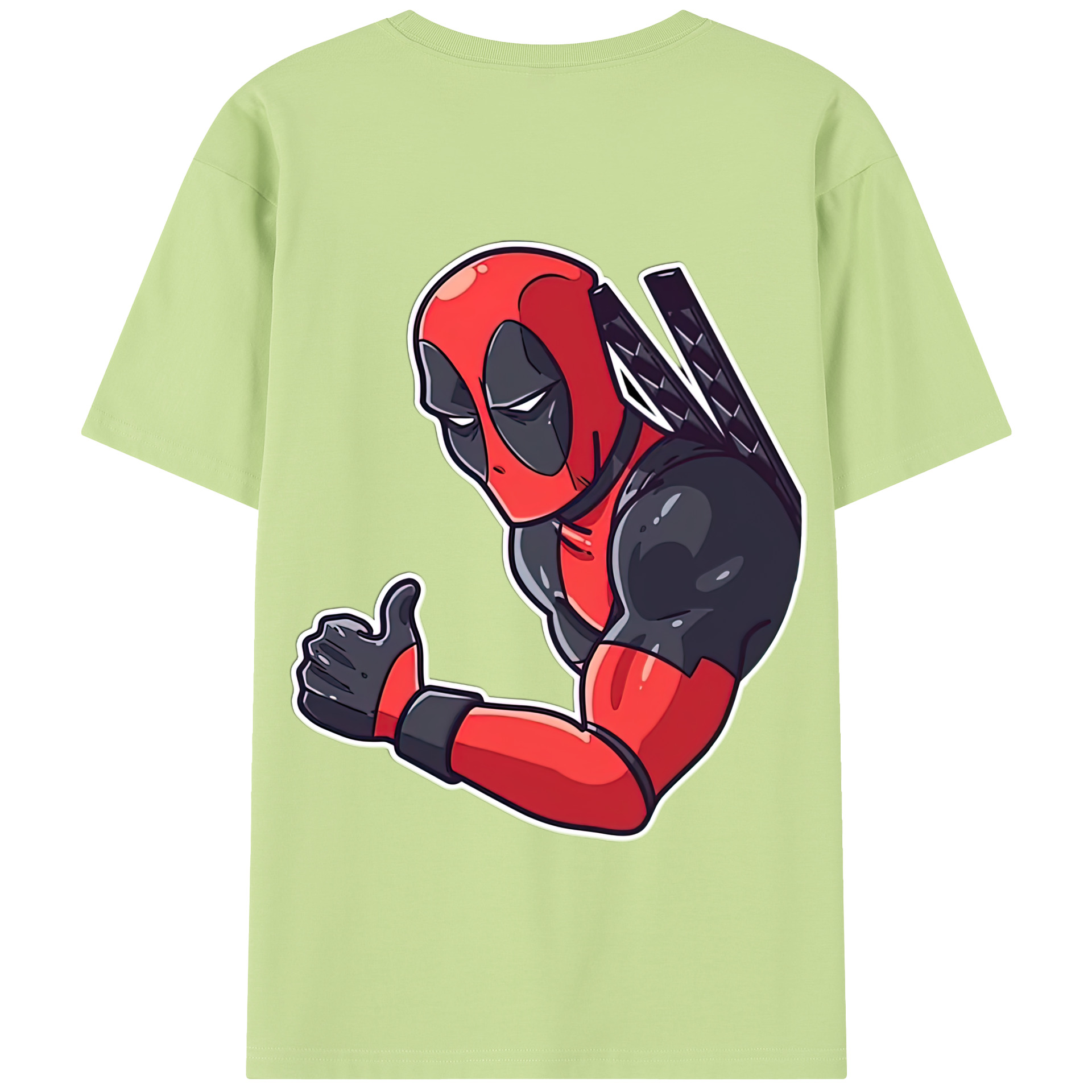 （画像用） Deadpool デッドプール 綿100％半袖Tシャツ（背面プリント）